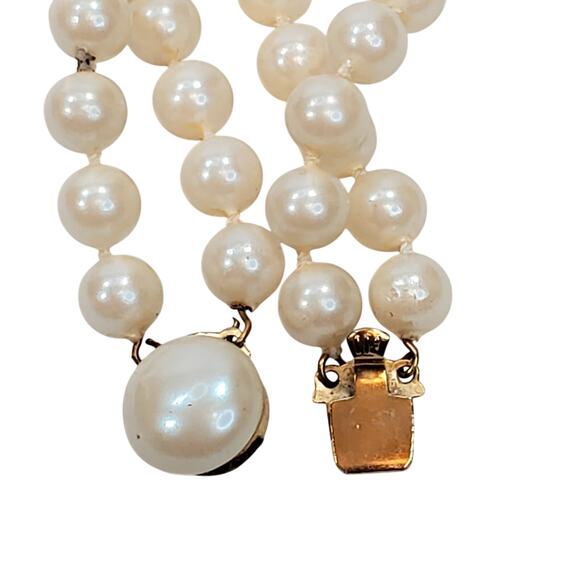 Double Strand Faux Pearl Vtg 11.5" Retro Glam Corpcore - Picture 4 of 5